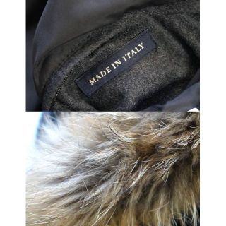 新品21万 LARDINI ラルディーニ ウールカシミア素材ファーダウンコート