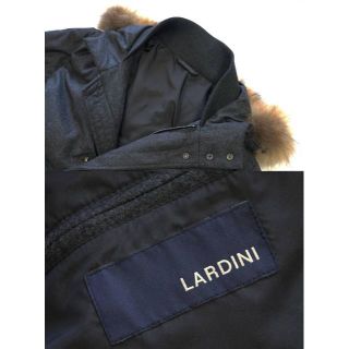 新品21万 LARDINI ラルディーニ ウールカシミア素材ファーダウンコート