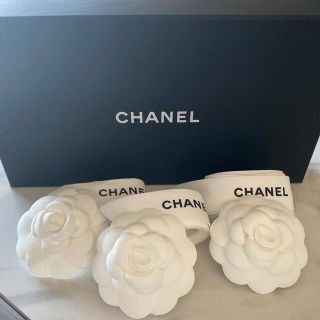 シャネル(CHANEL)のCHANEL　カメリア　リボン(ブローチ/コサージュ)