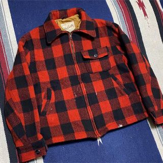 ウールリッチ(WOOLRICH)の90s 古着 ウールリッチ バッファローチェック ブルゾン USA製 ゆるだぼ(ブルゾン)