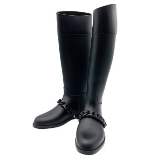 ジバンシィ GIVENCHY チェーン レインブーツ レインシューズ 【中古】