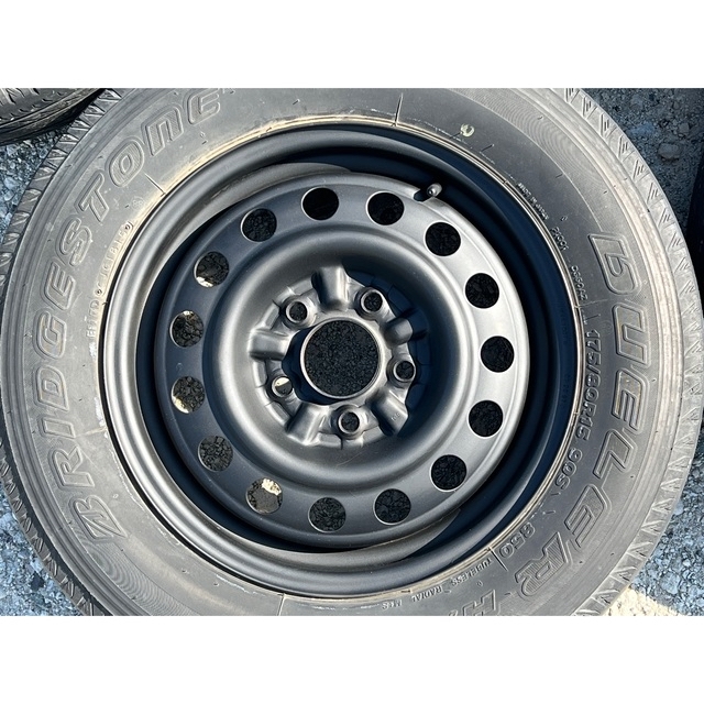 三菱 - パジェロミニ純正スチールホイール 175/80R15 艶消しブラック