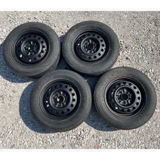 三菱 - パジェロミニ純正スチールホイール 175/80R15 艶消しブラック