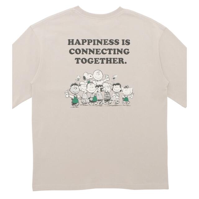 Starbucks Coffee(スターバックスコーヒー)のオーバーサイズTシャツ PEANUTS グレー S-M レディースのトップス(Tシャツ(半袖/袖なし))の商品写真