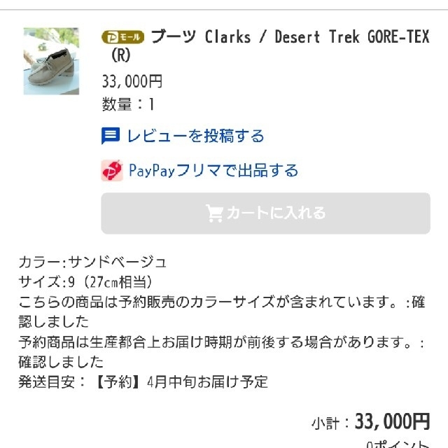 Clarks(クラークス)のUK9 BEAMS Clarks / Desert Trek GORE-TEX メンズの靴/シューズ(スニーカー)の商品写真