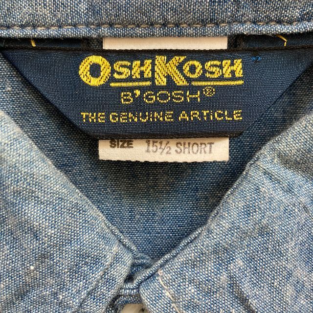 OshKosh(オシュコシュ)の80-90's Vintage OSHKOSH シャンブレーシャツ 15･1/2 メンズのトップス(シャツ)の商品写真