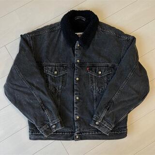 リーバイス(Levi's)のLEVI'S 90s ビンテージ オールブラックボアデニムジャケット L(Gジャン/デニムジャケット)