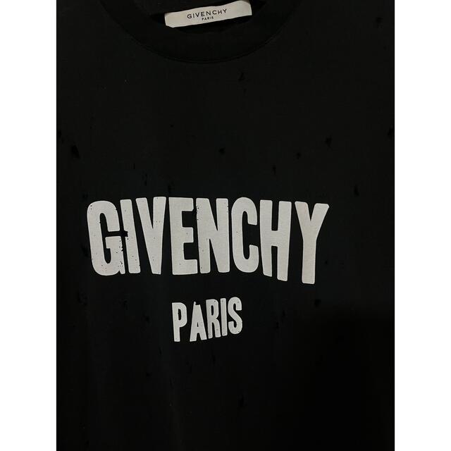 GIVENCHY デストロイ加工 ロゴプリントヴィンテージ加工 Tシャツ ...