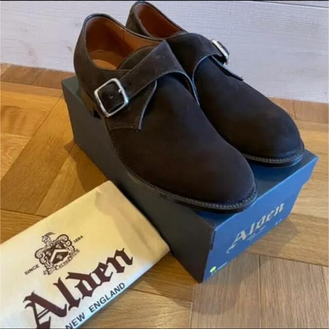 クロケットジョーンズ限定値下　alden 953 MONK アバディーン キッドスウェード