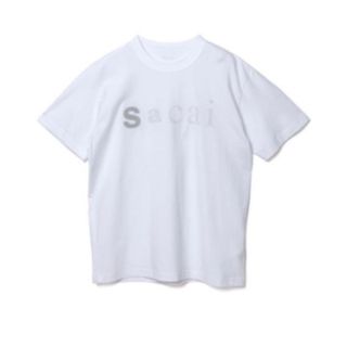 サカイ(sacai)の【未使用】sacai 22SS　ロゴ Tシャツ 白xピンク (Tシャツ(半袖/袖なし))