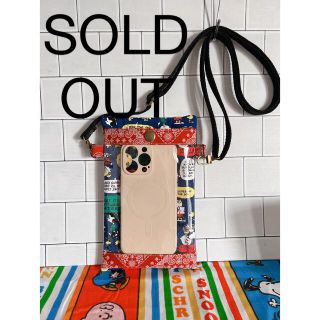 SOLD OUT! スマホポシェット　ハンドメイド(ポーチ)