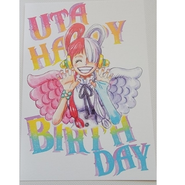 ONE PIECE(ワンピース)のワンピース 映画 特典 ウタ 誕生日 誕生祭 バースデー　カード 巻40億 エンタメ/ホビーの漫画(少年漫画)の商品写真