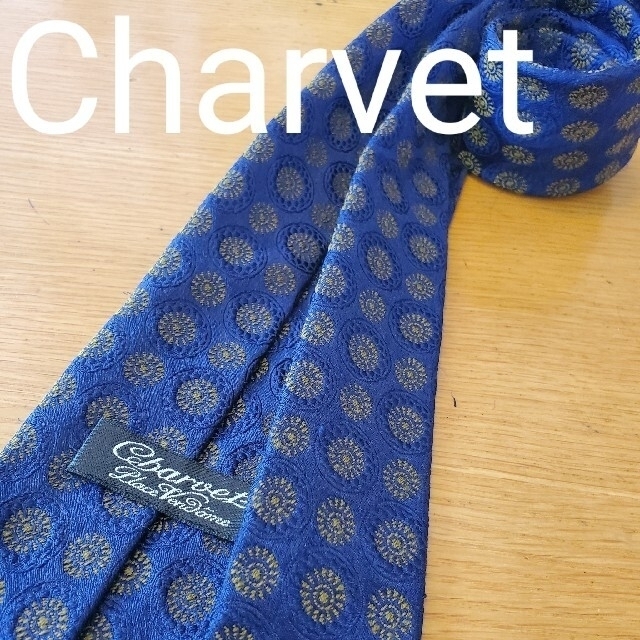 最上級 美品 シャルベ charvet ブルー ドット 美しい ネクタイ - 通販 ...