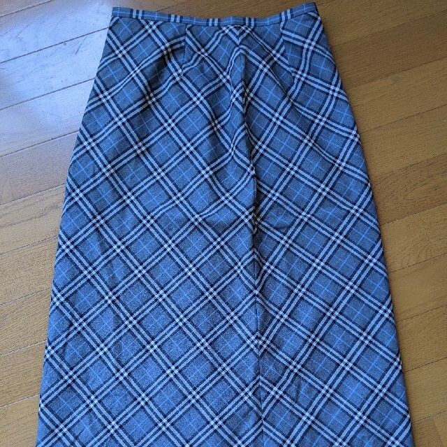 BURBERRY(バーバリー)のBURBERRY バーバリー　ロングスカート　ノバチェック　L　ウール　グレー レディースのスカート(ロングスカート)の商品写真