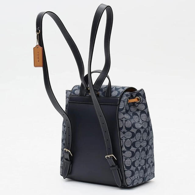 COACH - COACH コーチ シグネチャー デニム レザー バックパック