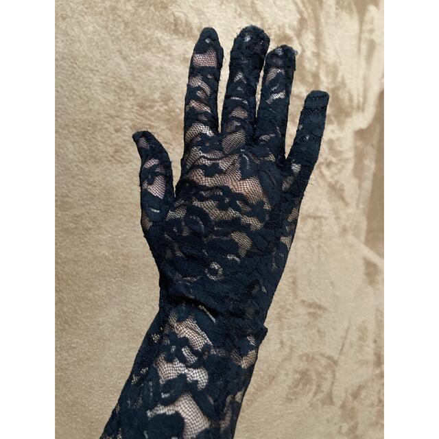 黒レース手袋 レディースのファッション小物(手袋)の商品写真