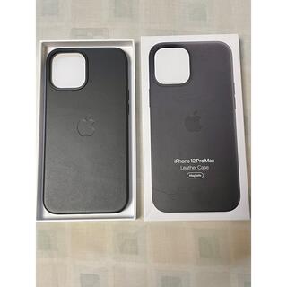 アップル(Apple)のApple MagSafe対応iPhone12ProMaxレザーケース ブラック(iPhoneケース)