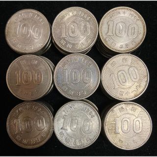 100円銀貨(稲穂・鳳凰・五輪) 90枚 まとめ(貨幣)