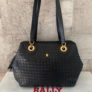 バリー(Bally)の【美品・イタリア製】Bally  バリー  オールレザー編み込み　ショルダー(ショルダーバッグ)