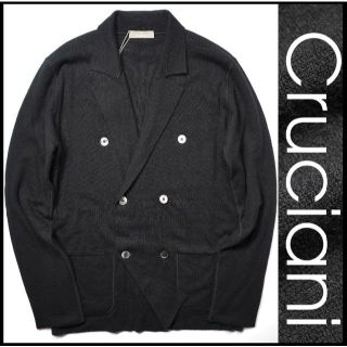 ブルネロクチネリ(BRUNELLO CUCINELLI)の新品 CRUCIANI クルチアーニ 極上100%カシミアニットジャケット 50(テーラードジャケット)