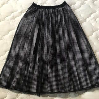 ザラキッズ(ZARA KIDS)のZARA チェック柄 チュール付き スカート 13歳 164cm 女の子(スカート)