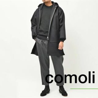 コモリ(COMOLI)の20AW comoli コモリ メルトンフーデットコート　ネイビー サイズ1(ダッフルコート)