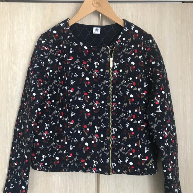 PETIT BATEAU(プチバトー)のプチバトー 総柄 ジップアップ ジャケット 12歳 152cm 女の子 キッズ/ベビー/マタニティのキッズ服男の子用(90cm~)(ジャケット/上着)の商品写真