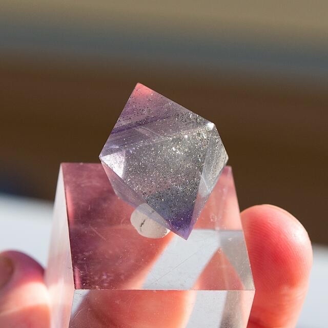 イリノイ 八面体 ブルーフローライト 天然石 原石 鉱物標本 鉱石 蛍石