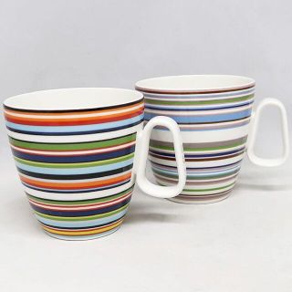 イッタラ(iittala)の美品 iittala イッタラ オリゴ マグカップ ×2　オレンジ ベージュ(グラス/カップ)