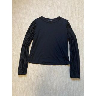 ザラ(ZARA)のZARA フリル　プリーツ　ミックス(シャツ/ブラウス(半袖/袖なし))