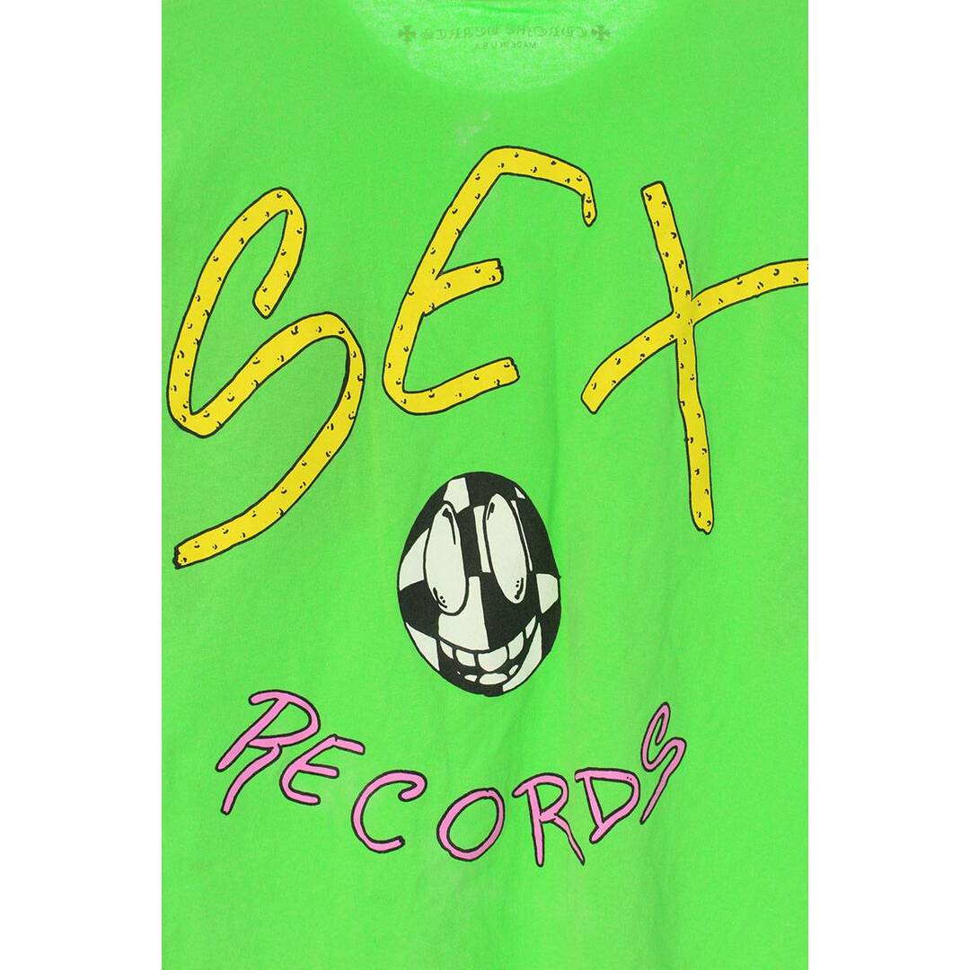 CHROME HEARTS×MATTY BOY 2021AW PPO SEXRCD LS Tee クロムハーツ×マッティボーイ セックスレコードロングスリーブTシャツ 長袖カットソー ロンT Sex Records ロゴプリント グリーン サイズL【211007】【新古品】【me04】