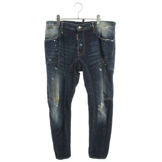 ディースクエアード(DSQUARED2)のディースクエアード 12AW S71LA0563 BikerJean ペンキダメージ加工バイカーデニムパンツ メンズ 50(デニム/ジーンズ)