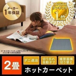 新品★TEKNOS ホットカーペット 2畳 本体 ダニ退治機能付き/OA/uen(ホットカーペット)