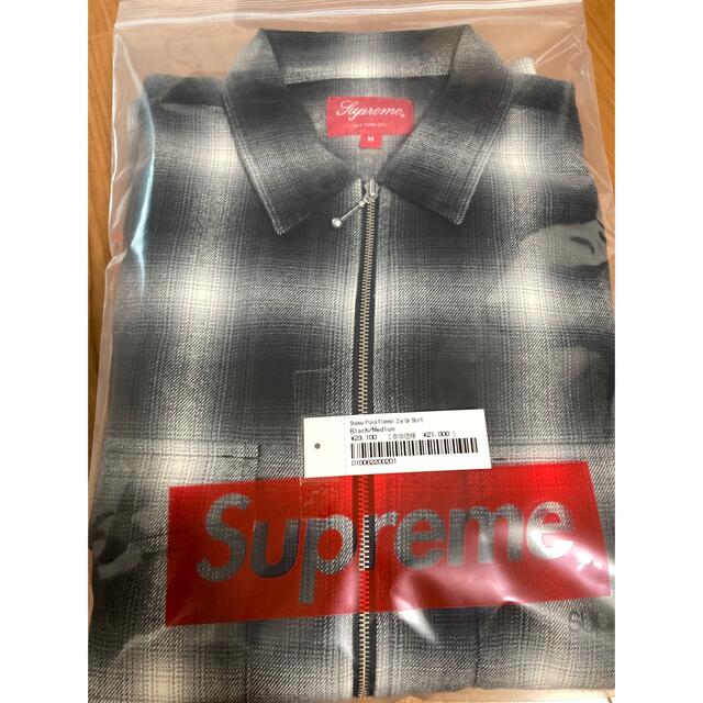 Supreme Shadow Plaid Flannel ZipUp Shirt