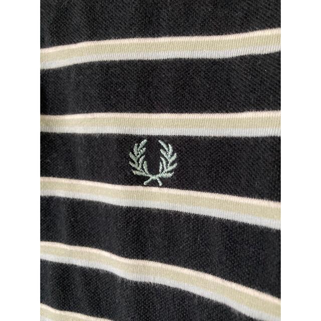 FRED PERRY(フレッドペリー)のFRED PERRY/フレッドペリー ポロシャツ ボーダー ブラック 黒 S メンズのトップス(ポロシャツ)の商品写真