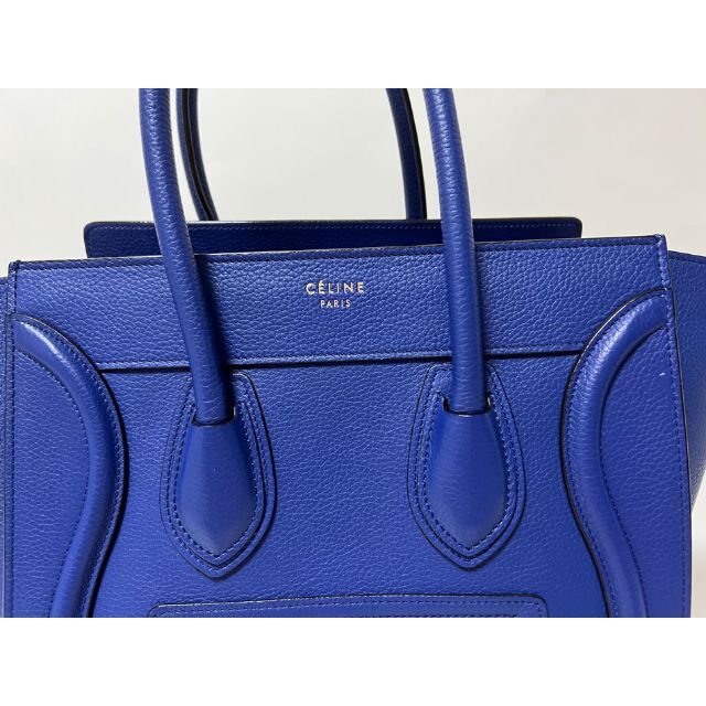 celine(セリーヌ)のセリーヌ トートバッグ ハンドバッグ ラゲージマイクロショッパー レザー ブルー レディースのバッグ(トートバッグ)の商品写真