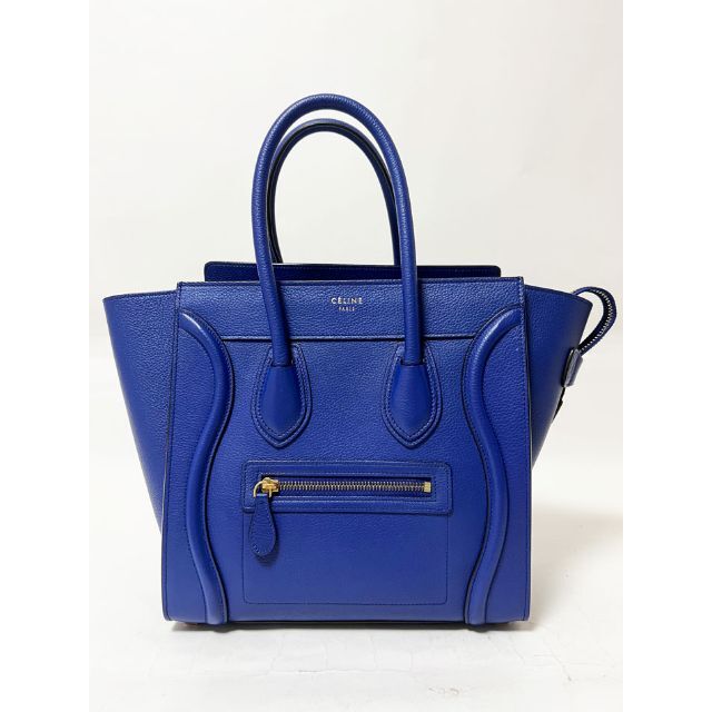 celine(セリーヌ)のセリーヌ トートバッグ ハンドバッグ ラゲージマイクロショッパー レザー ブルー レディースのバッグ(トートバッグ)の商品写真