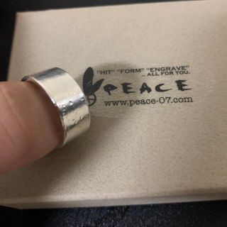 peace フェローズコラボ   18kポイント平打ちリング　wingrock