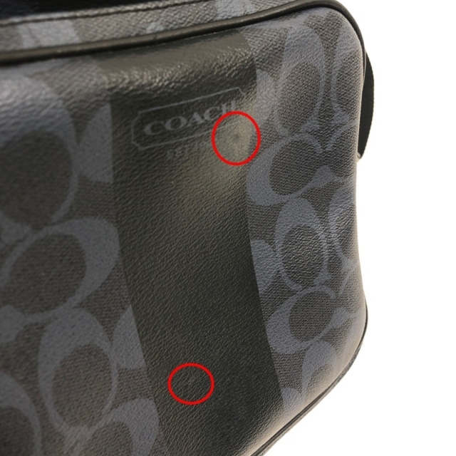 COACH(コーチ)の〇〇COACH コーチ ヘリテージ ストライプ シグネチャー ショルダーバッグ F70589 ネイビー レディースのバッグ(その他)の商品写真