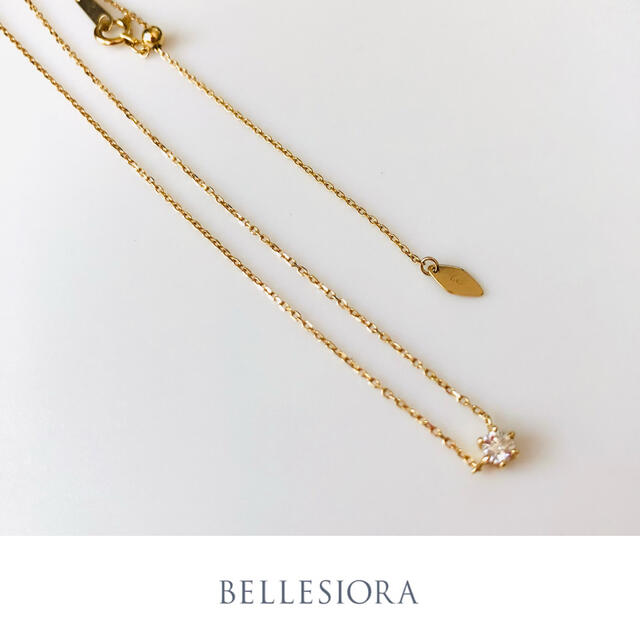 BELLESIORA - BELLESIORA♡1粒ダイヤモンド♡スライドアジャスターチェーンネックレスの通販 by 次回発送10/5頃♡