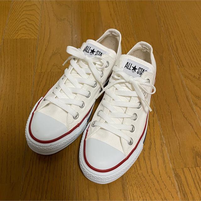 CONVERSE - コンバース 白ローカット 23.5の通販 by ...