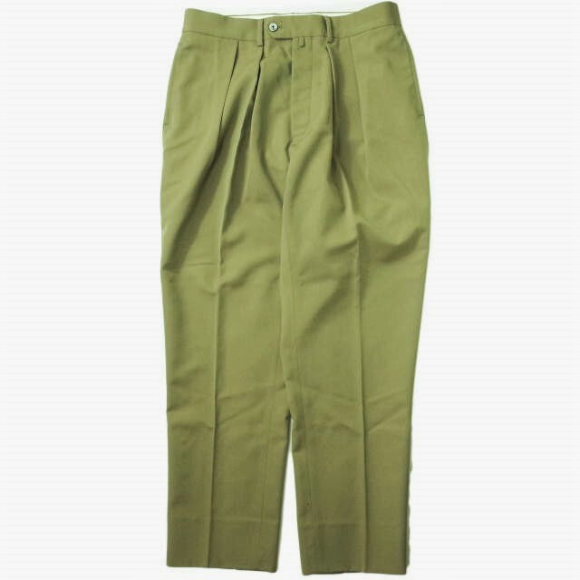 【コモリ】 NEAT ニート 21SS 日本製 MAX CANVAS WIDE TAPERED 2タックワイドスラックス 48 KHAKI