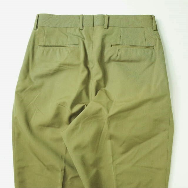 NEAT ニート 21SS 日本製 MAX CANVAS WIDE TAPERED 2タックワイドスラックス 48 KHAKI パンツ テーパード  ボトムス【中古】【NEAT】