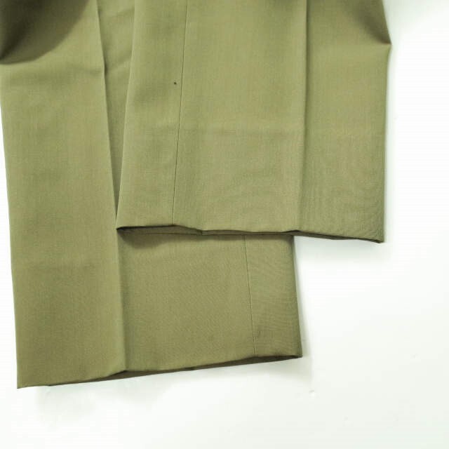 NEAT ニート 21SS 日本製 MAX CANVAS WIDE TAPERED 2タックワイドスラックス 48 KHAKI パンツ テーパード  ボトムス【中古】【NEAT】