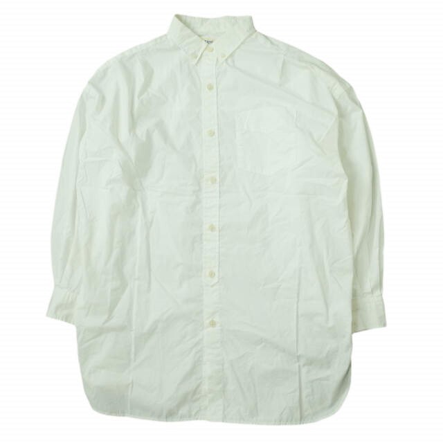 BEAMS BOY(ビームスボーイ)のBEAMS BOY ビームスボーイ 22SS コットンタイプライタービッグボタンダウンシャツ 13-11-1499-652 ONE SIZE WHITE 長袖 BD トップス【中古】【BEAMS BOY】 レディースのトップス(シャツ/ブラウス(長袖/七分))の商品写真