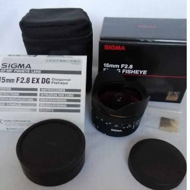 SIGMA EX DG FISHEYE 単焦点15㎜ キャノンEF 4