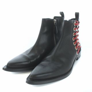 アレキサンダーマックイーン(Alexander McQueen)のアレキサンダーマックイーン ショートブーツ レースアップ 36 23cm 黒(ブーツ)