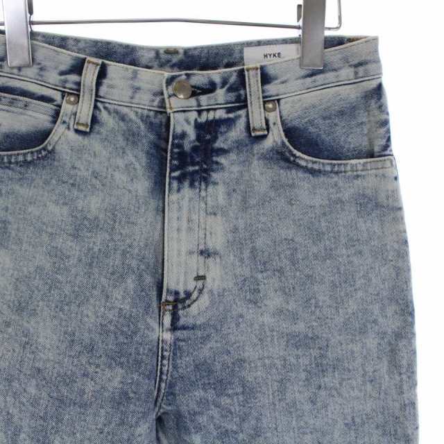 HYKE(ハイク)のハイク TAPERED デニムパンツ ジーンズ ジップフライ M インディゴ レディースのパンツ(デニム/ジーンズ)の商品写真