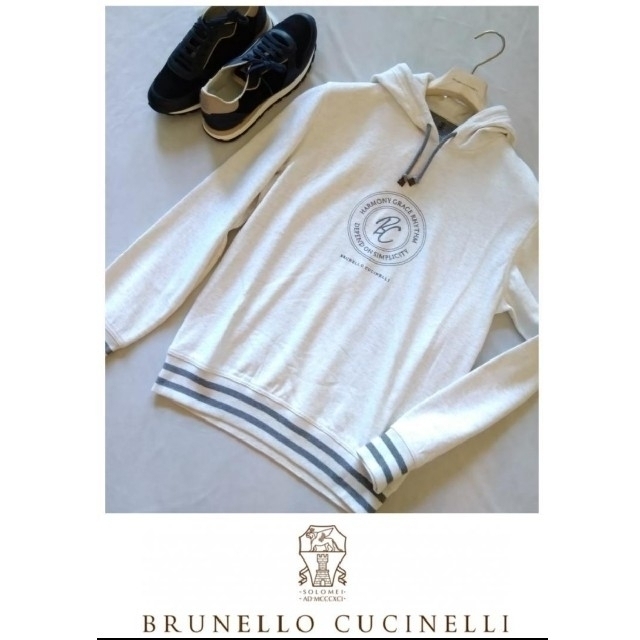 22年新作　Brunello Cucinelli スローガンフーディー　XS