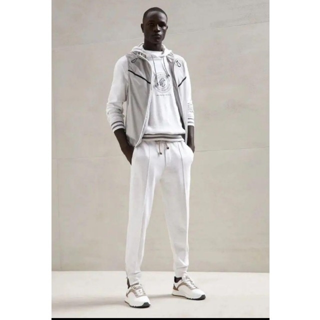 正規 Brunello Cucinelli 21SS スローガンフーディー S